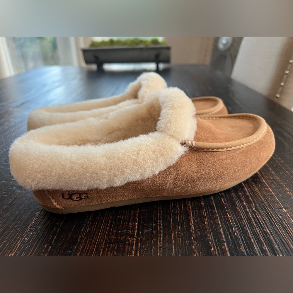 UGG Ansley Mule Chestnut Suede Slippers Women’s Size 6 - Picture 5 of 11